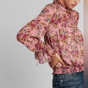 Express Pink Floral Blouse